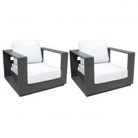 Lombardy Single Seater Aluminum Lounge Sofa W/Cushions